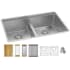 Elkay Crosstown Collection ECTRUAQ31169TWC - 18 1/2 Equal Double Bowl Sink