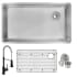 Elkay Crosstown Collection ECTRU30179RTFBC - 18 1/2 Inch Single Bowl Undermount Sink &amp; Faucet Kit