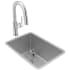 Elkay Crosstown Collection ECTRU12179TFCBC - 18 1/2 Inch Single Bowl Undermount Bar Sink &amp; Faucet Kit