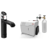 Zip WAVEBCS240VMB - HydroTap Boiling, Chilled, Sparkling for Large Commercial - Kitted Base Module with 5 lb CO2 and Regulator with Touch-Free Wave Tap - Matte Black with Chrome Accents