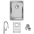 Elkay Crosstown Collection ECTRU12179TFCBC - 18 1/2 Inch Single Bowl Undermount Bar Sink &amp; Faucet Kit