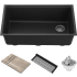 Kraus KGUW233MBL - Bellucci™ Workstation 33 Undermount Granite Composite Single Bowl Kitchen Sink in Metallic Black with Accessories