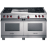 Wolf DF604CF - Stainless Steel with Red Knobs