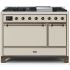 Ilve Majestic II Collection UM12FDQNS3AWB - Dual Fuel Natural Gas Freestanding Range