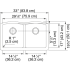 Franke ELG120ONY - 33 Inch Ellipse Undermount Double Bowl Granite Kitchen Sink - Dimension
