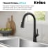 Kraus Odelia KPF3220MB - 4-Function Single Handle Pull Down Kitchen Faucet
