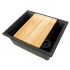 Nantucket Sinks PR2219PSBL - 22 Inch Dualmount Workstation Sink