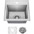 Kraus KHT63115 - 15 Inch Drop In/ Top Mount Single Bowl Kitchen Sink