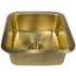 Nantucket Sinks Brightwork Home Collection SQRB7MF - Unlacquered Hammered Brass Square Dual-Mount Bar Sink