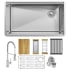 Elkay Crosstown Collection ECTRU24179RTFCC - 18 1/2 Single Bowl Undermount Sink &amp; Faucet Kit