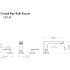 ZLINE CBYBFBN - Crystal Bay Bath Faucet Product Dimension
