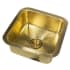 Nantucket Sinks Brightwork Home Collection SQRB7MF - Unlacquered Hammered Brass Square Dual-Mount Bar Sink