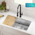 Kraus Fairlane KWU61032 - 32 Inch Undermount Workstation Single Bowl Kitchen Sink