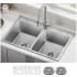 Kraus KHT63233 - 33 Inch Drop In / Top Mount Double Bowl Kitchen Sink