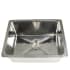 Nantucket Sinks Brightwork Home Collection KSSH23189 - 23 Inch Undermount Rectangular Single Bowl Kitchen/Laundry Sink with 16 Gauge Stainless Steel