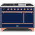 Ilve Majestic II Collection UM12FDQNS3MBP - Freestanding Dual Fuel Range Black
