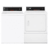 Speed Queen SPWADREW01115T2 - Side-by-Side Washer &amp; Dryer Set with Top Load Washer &amp; Electric Dryer in White
