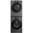 Samsung BESPOKE SAWADRGADS532 - Stacked Washer &amp; Dryer Set with Front Load Washer and Gas Dryer in Dark Steel