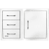 Bull 25900 - 30-Inch Stainless Steel 3 Drawer Door Combo