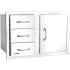 Bull 25900 - 30-Inch Stainless Steel 3 Drawer Door Combo