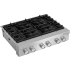 KitchenAid Commercial-Style KCGK936TSS - 36-inch 6-Burner Gas Commercial-Style Rangetop