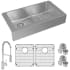 Elkay ECTRUFA32179FBC - 20-1/4" x 9" Equal Double Bowl Farmhouse Sink &amp; Faucet Kit