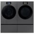 Samsung BESPOKE SAWADRGADS531 - Side-by-Side Washer &amp; Dryer Set on Pedestals with Front Load Washer and Gas Dryer in Dark Steel