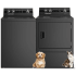 Speed Queen SQWADR5 - Side-by-Side Washer &amp; Dryer Set with Top Load Washer and Electric Dryer in Matte Black