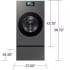 Samsung BESPOKE WE702NZ - AI Laundry Combo™ Pedestal with Storage Drawer in Dark Steel