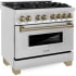 ZLINE Autograph Edition RAZ36CB - 36 Inch Freestanding Dual Fuel Range