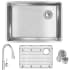 Elkay Crosstown Collection ECTRU24179RTFBC - 18 1/2 Single Bowl Undermount Sink &amp; Faucet Kit