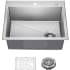 Kraus KHT64125 - 25 Inch Drop In / Top Mount Single Bowl Kitchen Sink