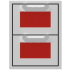 Hestan AGCP16DRRD - Color Panels for 16 Inch Double Drawers: Red/Matador