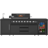 Koolmore KMOKSBQHUBBK - Reserve Outdoor Kitchen Island with 6 Burner Grill, Sink, Storage Cabinet and Beverage Refrigerator in Black