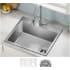 Kraus KHT64125 - 25 Inch Drop In / Top Mount Single Bowl Kitchen Sink