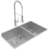 Elkay Crosstown Collection ECTRU32179RTFBC - 18 1/2 60/40 Double Bowl Undermount Sink &amp; Faucet Kit