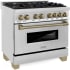 ZLINE Autograph Edition RAZ36CB - 36 Inch Freestanding Dual Fuel Range