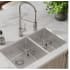 Elkay Crosstown Collection ECTRU32179RTFBC - 18 1/2 60/40 Double Bowl Undermount Sink &amp; Faucet Kit