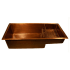 Nantucket Sinks Brightwork Home Collection STEPPE3918HC - 39 Inch Undermount Hammered Cooper Kitchen Sink