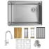 Elkay Crosstown Collection ECTRU24169RTFCW - 18 1/2 Single Bowl Undermount Sink &amp; Faucet Kit