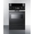 Summit TTM7212DK - Custom trim kit raises the wall oven's height to 39 inches.
