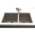 ZLINE SA60D36S - 36 Inch Undermount Double Bowl Scratch Resistant Stainless Steel Kitchen Sink