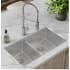 Elkay ECTRU32179LTFCC - 18 1/2 40/60 Double Bowl Undermount Sink &amp; Faucet Kit