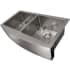 ZLINE SA50D36S - 36 Inch Double Bowl Scratch Resistant Stainless Steel Kitchen Sink