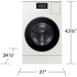 Samsung BESPOKE AI WD53DBA900HY - 27 Inch Ventless Combo Washer &amp; Heat Pump Dryer