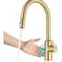 Kraus Oletto Series KSF2830SFACB - Touchless Sensor Pull-Down Single Handle Kitchen Faucet in Spot-Free Antique Champagne Bronze