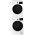 Smeg SMWADRE24UWH1 - Stacked Washer &amp; Dryer Set with Front Load Washer &amp; Electric Heat Pump Dryer in White