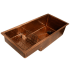 Nantucket Sinks Brightwork Home Collection STEPPE3918SMC - 39 Inch Undermount Smooth Cooper Kitchen Sink