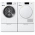 Miele MIWADREWCS9804 - Side by Side on Pedestals with Washer &amp; Dryer with Front Load Washer &amp; Heat Pump Dryer in White