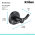 Kraus CKEA188MB - Dimension Robe and Towel Double Hook